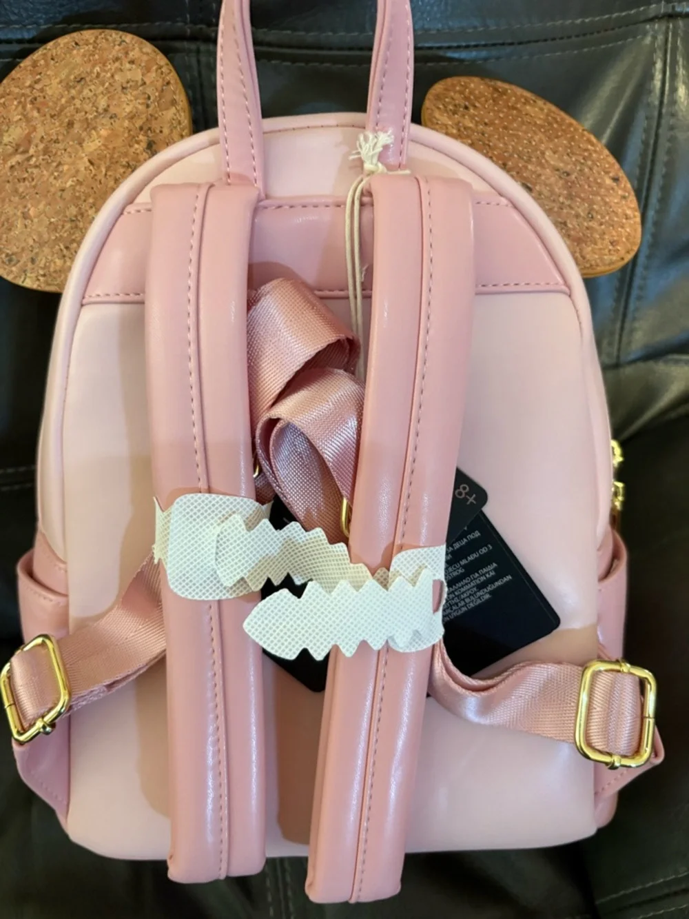 Loungefly Pink Minnie Cork Pin Mini Backpack - Picture 4 of 6
